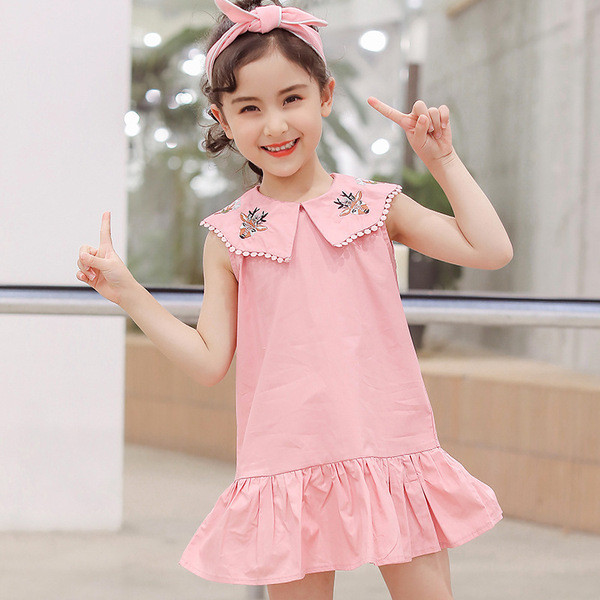 Új modell gyerekruha lányoknak kék, rózsaszín és sárga színekben