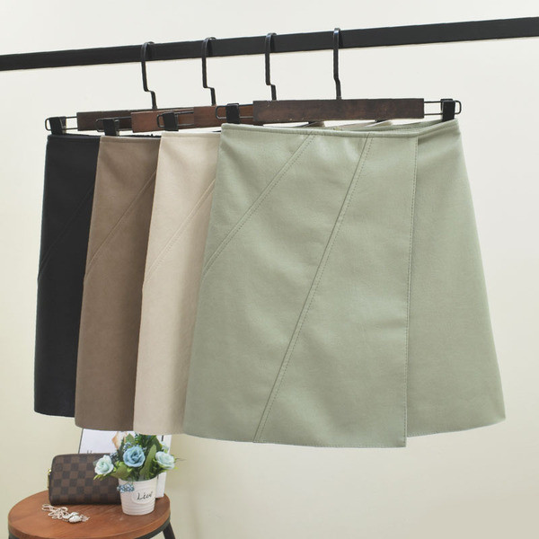 Női bőrszoknya több színben