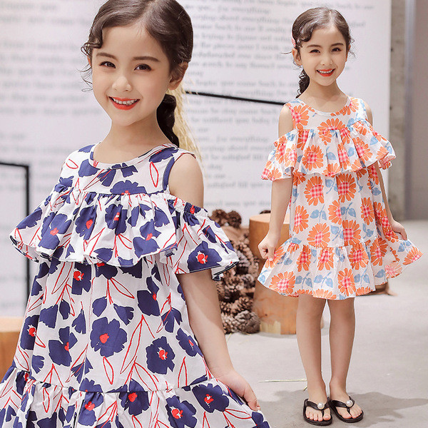 Kivágott gyerekruha csupasz váll - többféle színben