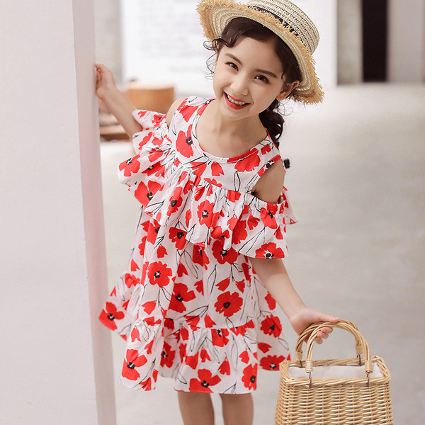 Kivágott gyerekruha csupasz váll - többféle színben