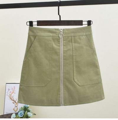 Női alkalmi szoknya cipzárral és zsebbel több színben