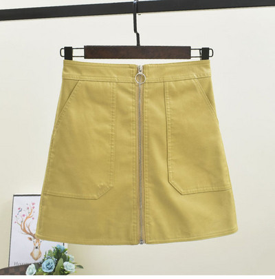 Női alkalmi szoknya cipzárral és zsebbel több színben