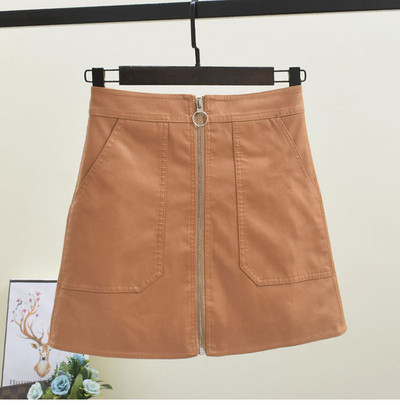 Női alkalmi szoknya cipzárral és zsebbel több színben