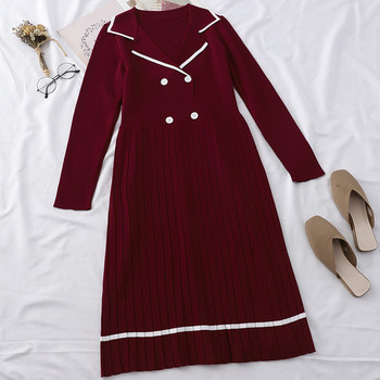 Vékony kötésből készült stílusos női ruha többféle színben