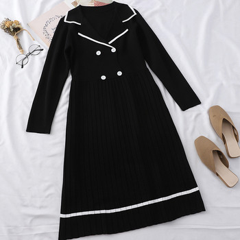 Vékony kötésből készült stílusos női ruha többféle színben