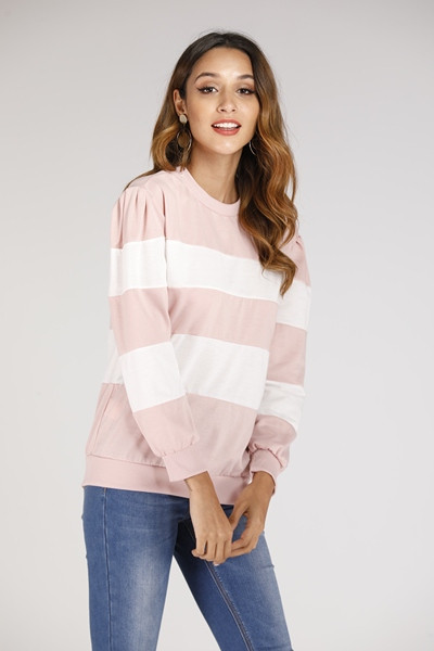 Alkalmi női blúz hosszú ujjal, rózsaszínben