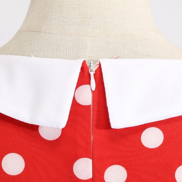 Modern női ruha vágott minta pöttyök több színben