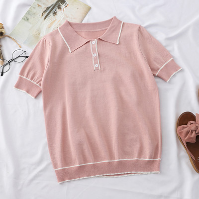 Női póló gallérral és gombokkal több színben