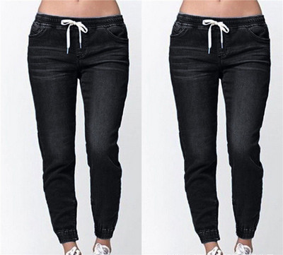 Alkalmi női hosszú farmernadrág fűzős három színben