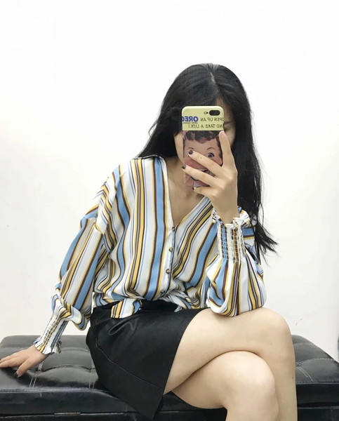 Új modell elegáns női ing gombokkal