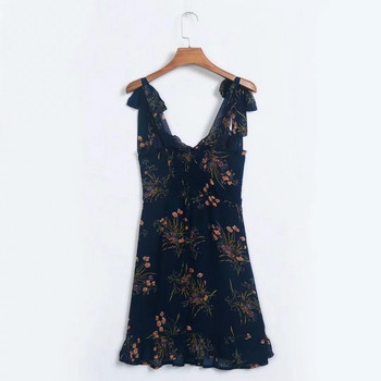 Stílusos női ruha fekete pántokkal