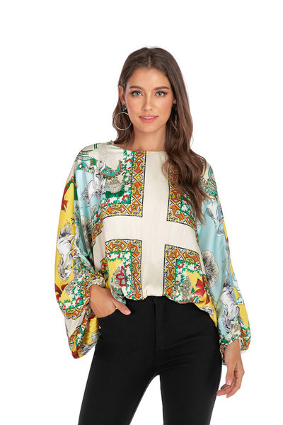 Modern női blúz, hosszú ujjú széles modell