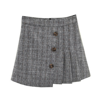 Aszimmetrikus női szoknya modell szürke színben