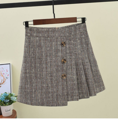 Aszimmetrikus női szoknya modell szürke színben