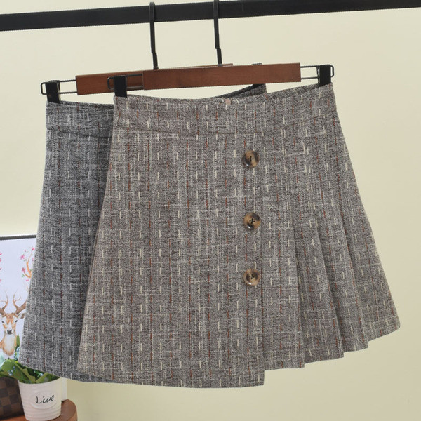 Aszimmetrikus női szoknya modell szürke színben