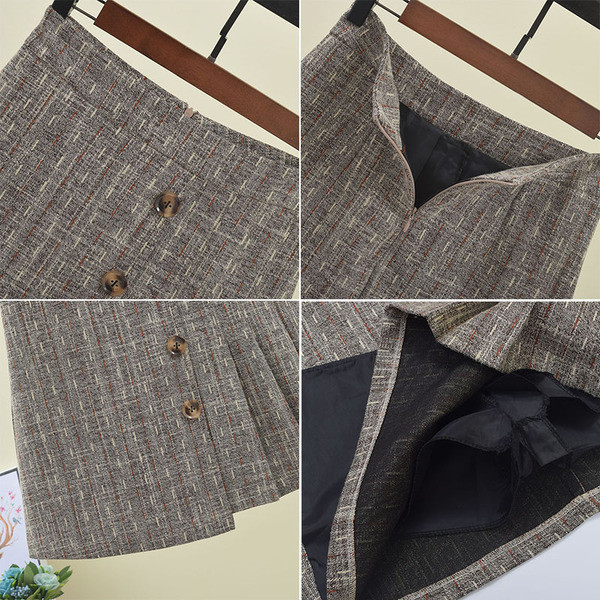 Aszimmetrikus női szoknya modell szürke színben