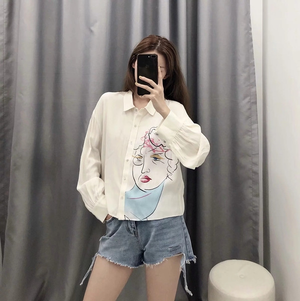 Új modell elegáns női ing fehér színben