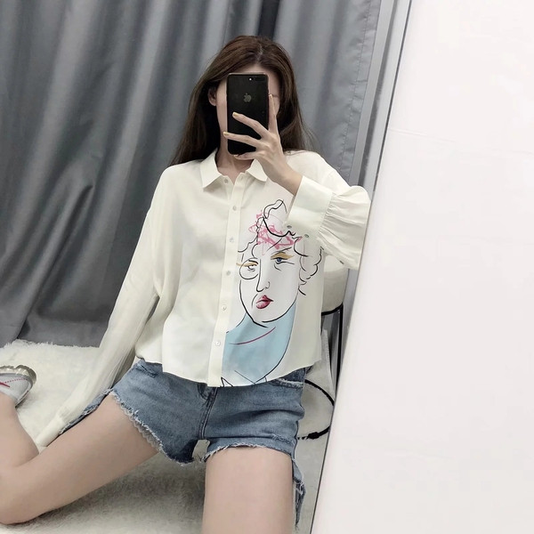 Új modell elegáns női ing fehér színben