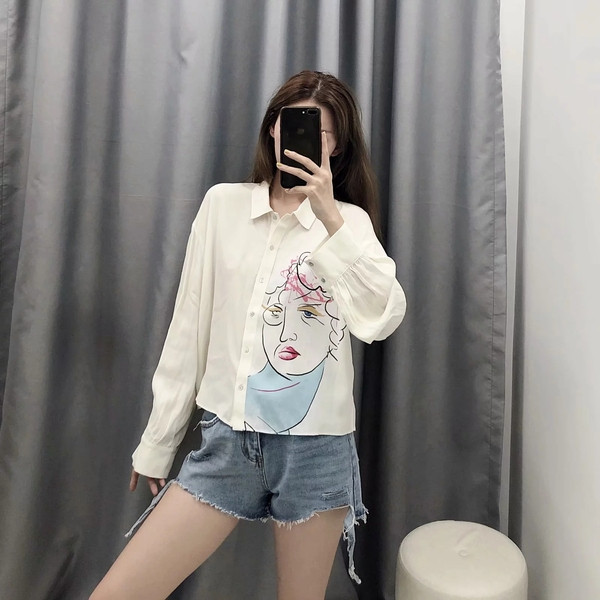 Új modell elegáns női ing fehér színben