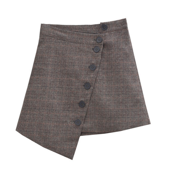 Női szoknya aszimmetrikus modell több színben gombokkal