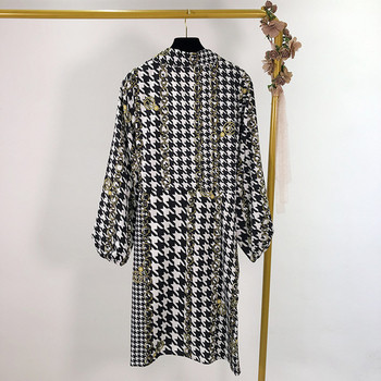 Hosszú női kockás ruha