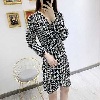 Hosszú női kockás ruha