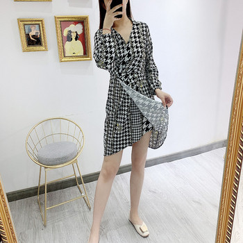 Hosszú női kockás ruha