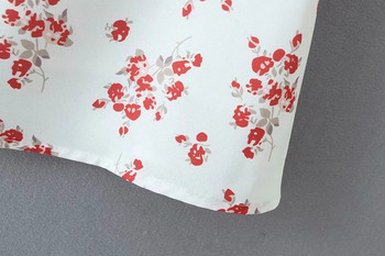 Modern női ruha rövid ujjú fehér színben