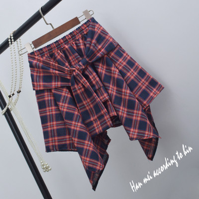 Női szoknya aszimmetrikus modell elasztikus derékkal