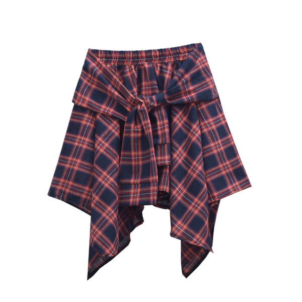 Női szoknya aszimmetrikus modell elasztikus derékkal