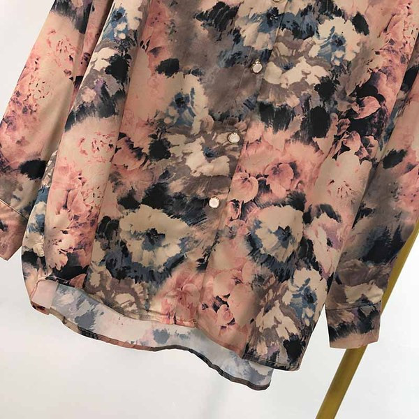 Virágmintás hosszú női sifon ing