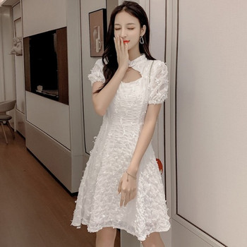 Rochie casual dama in doua culori - model croiat