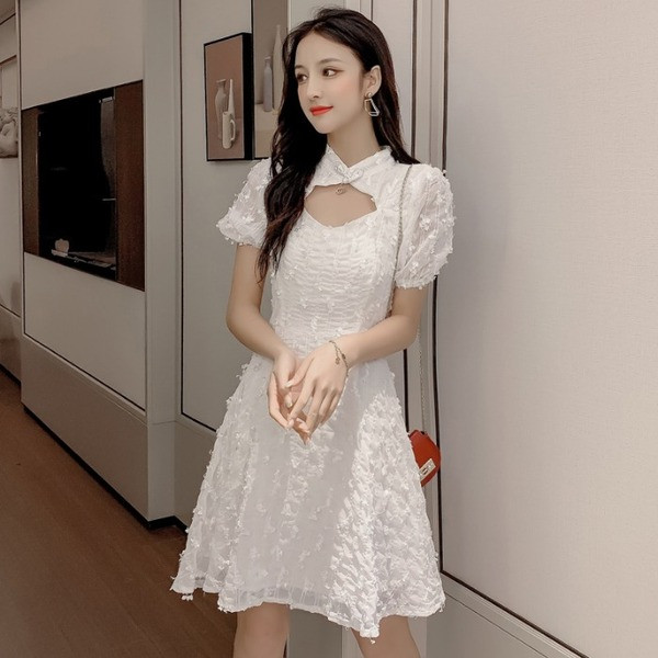 Rochie casual dama in doua culori - model croiat