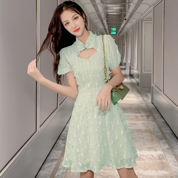 Rochie casual dama in doua culori - model croiat