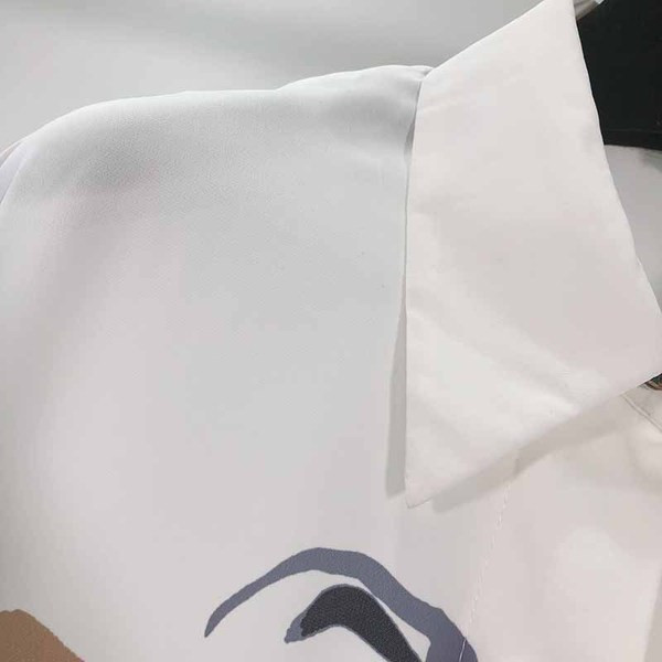 Cămașă casual de damă alb cu aplicație