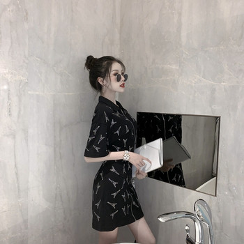 Rochie moderna de dama in negru cu fermoar