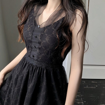 Rochie lunga de dama actuala cu talie elastica in doua culori