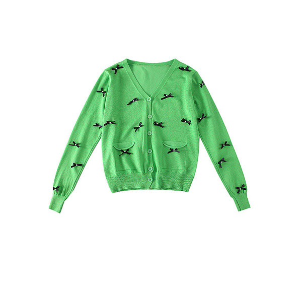 Vestă modernă de damă în alb, negru și verde