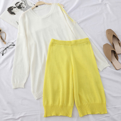 Set de tricotat subțire pentru femei zilnice în mai multe culori