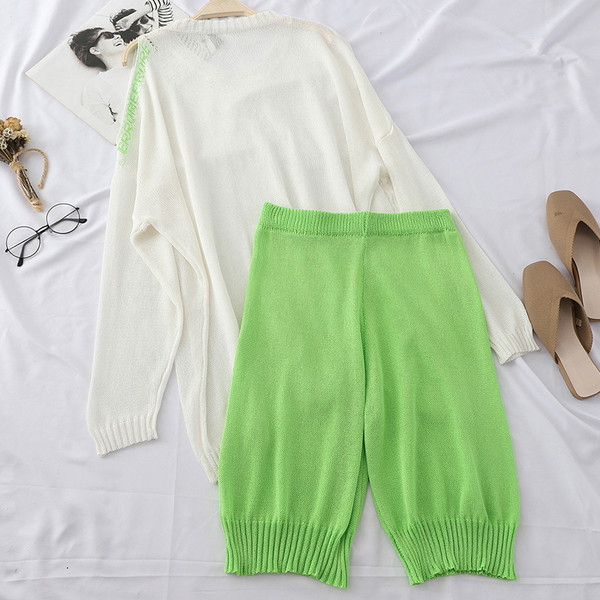 Set de tricotat subțire pentru femei zilnice în mai multe culori