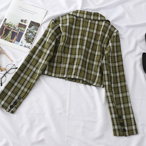 Geaca dama in carouri model scurt in mai multe culori