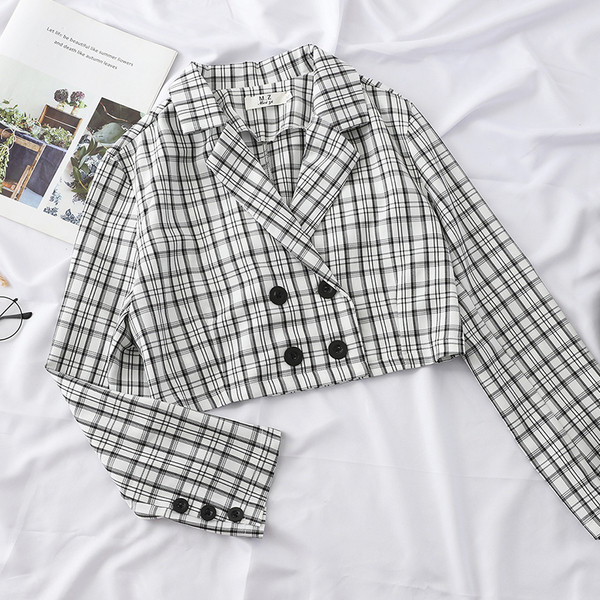 Geaca dama in carouri model scurt in mai multe culori