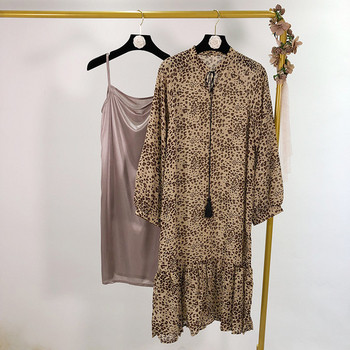 Rochie lunga dama cu cravate - model larg