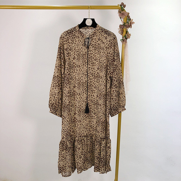 Rochie lunga dama cu cravate - model larg