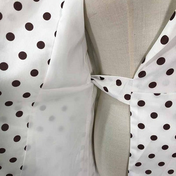 Rochie scurta de dama alb cu puncte