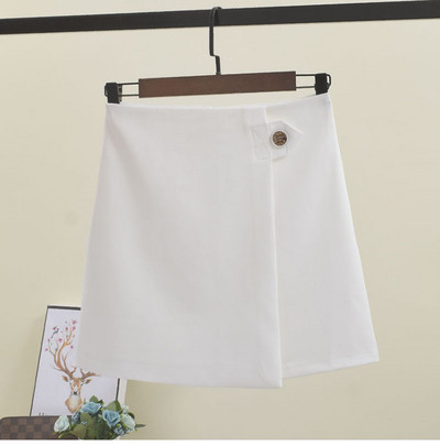 Fusta-pantaloni eleganti de dama in alb, negru si bej