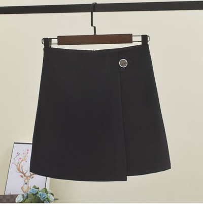 Fusta-pantaloni eleganti de dama in alb, negru si bej