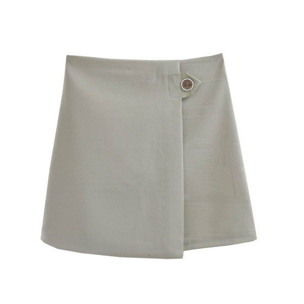 Fusta-pantaloni eleganti de dama in alb, negru si bej