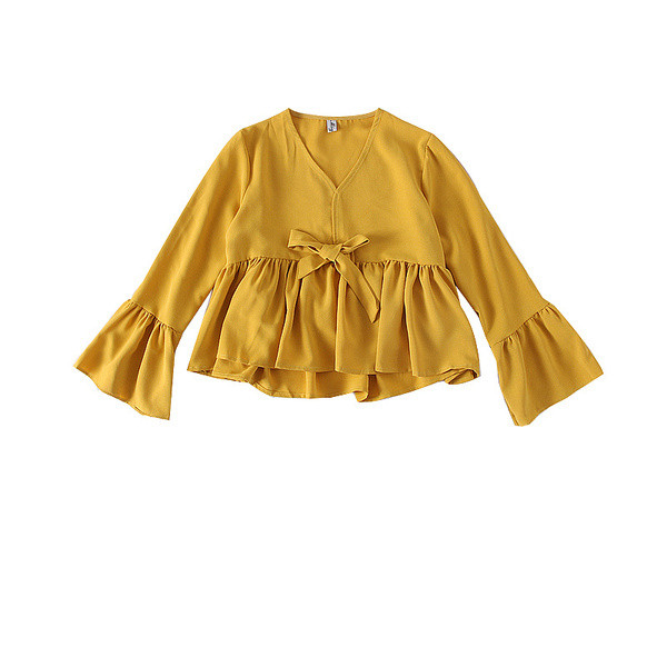 Bluza de dama model nou cu maneci lotus - mai multe culori