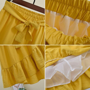 Fusta casual dama cu talie elastica in mai multe culori